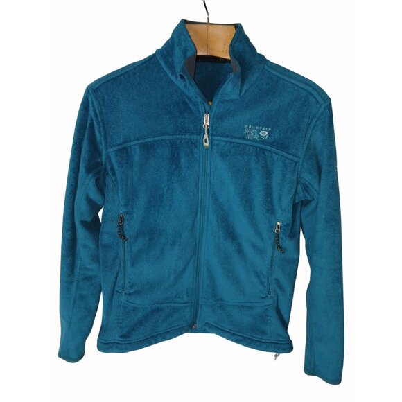 Mountain Hardwear Womens Blue Green Pyxis Fleece Jacket Zip  Jacket Size M - Picture 1 of 15